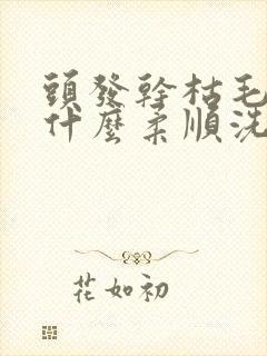 头发干枯毛躁用什么柔顺洗发水