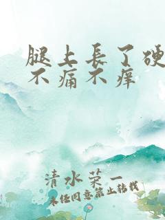 腿上长了硬疙瘩不痛不痒