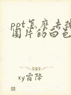 ppt怎么去掉图片的白色背景