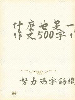 什么也是一种美作文500字作文