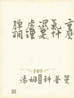 脾虚湿气重怎么调理是什么