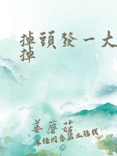 掉头发一大把的掉