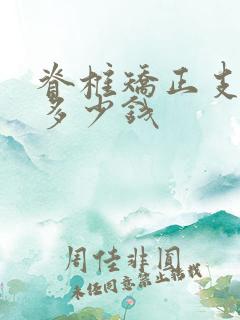 脊椎矫正支具要多少钱