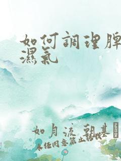 如何调理脾胃去湿气