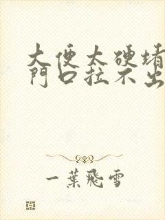 大便太硬堵在肛门口拉不出来怎么办