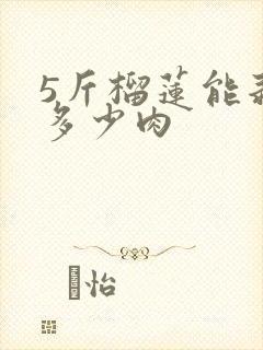 5斤榴莲能剥出多少肉