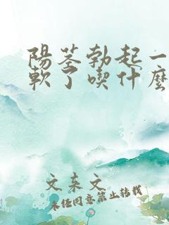 阳茎勃起一会就软了吃什么药好