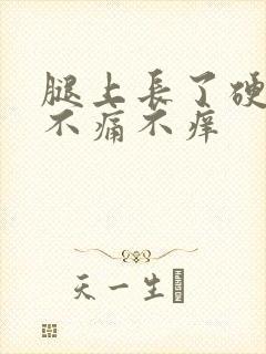 腿上长了硬疙瘩不痛不痒