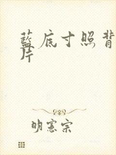 蓝底寸照背景图片