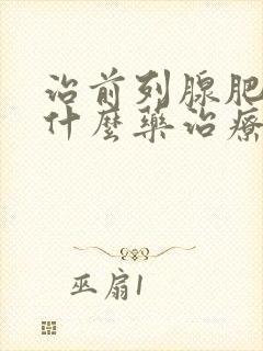 治前列腺肥大吃什么药治疗最好