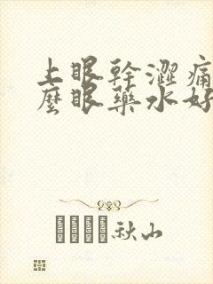 上眼干涩痛用什么眼药水好?