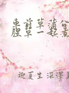 车前草蒲公英鱼腥草一起煮水喝的功效