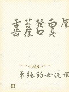 舌苔发白厚腻有齿痕口臭