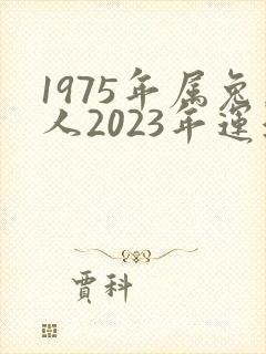 1975年属兔人2023年运气