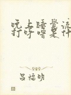 晚上睡觉流口水打呼噜是什么原因