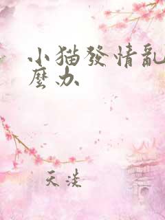 小猫发情乱尿怎么办