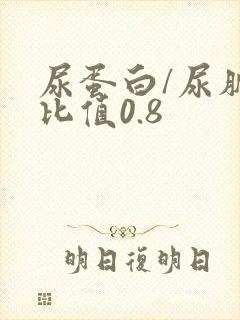 尿蛋白/尿肌酐比值0.8