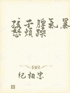 孩子脾气暴躁易怒烦躁