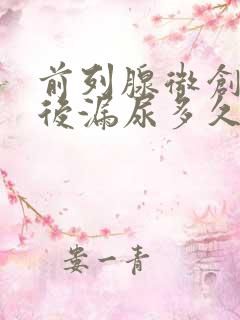 前列腺微创手术后漏尿多久