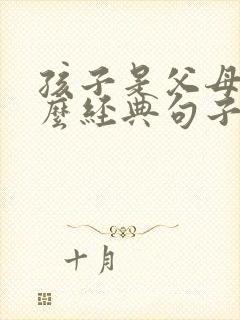 孩子是父母的什么经典句子