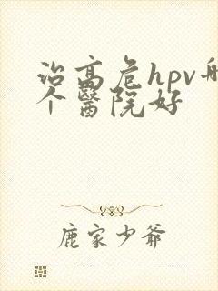 治高危hpv哪个医院好