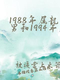 1988年属龙男和1994年属狗女婚配