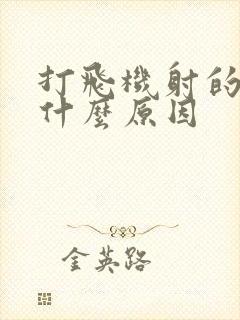 打飞机射的快是什么原因