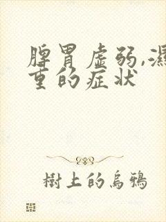 脾胃虚弱,湿气重的症状