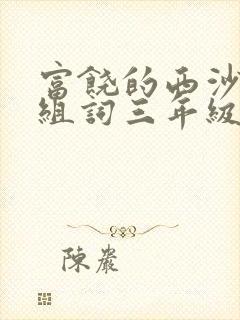 富饶的西沙群岛组词三年级