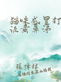 猫咪感冒打喷嚏流黄鼻涕