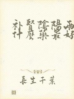 补肾阴阳两虚吃什么药最好最有效