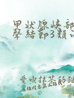 甲状腺峡部低回声结节3类治