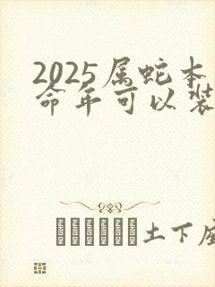2025属蛇本命年可以装修房子吗