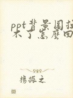 ppt背景图换不了怎么回事