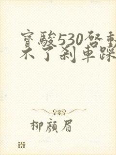 宝骏530启动不了刹车踩不下去