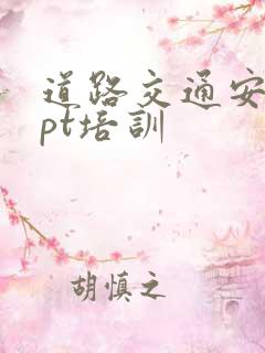 道路交通安全ppt培训