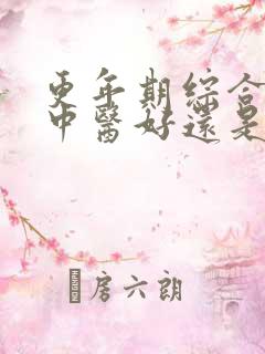 更年期综合症看中医好还是西医好