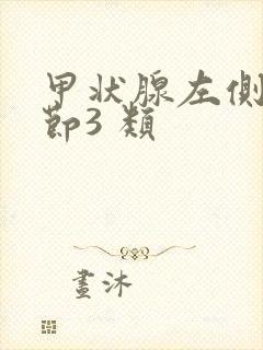 甲状腺左侧叶结节3 类