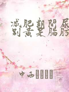 减肥期间尿液特别黄是脂肪代谢吗