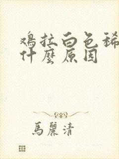 鸡拉白色稀便是什么原因