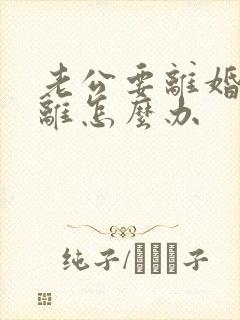 老公要离婚我不离怎么办