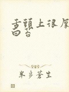 舌头上很厚一层白苔