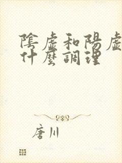 阴虚和阳虚中用什么调理