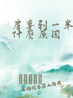 房事到一半软了什么原因