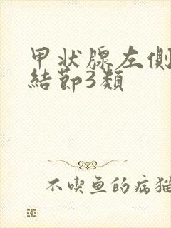 甲状腺左侧叶小结节3类