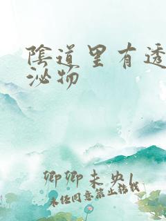 阴道里有透明分泌物