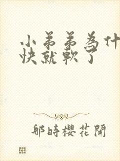 小弟弟为什么很快就软了