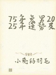 75年兔男2025年运势及运程