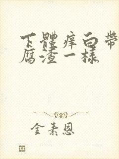 下体痒白带像豆腐渣一样