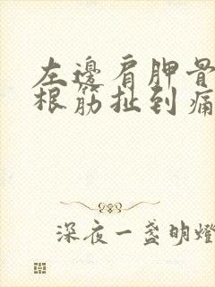 左边肩胛骨有一根筋扯到痛连着脖子